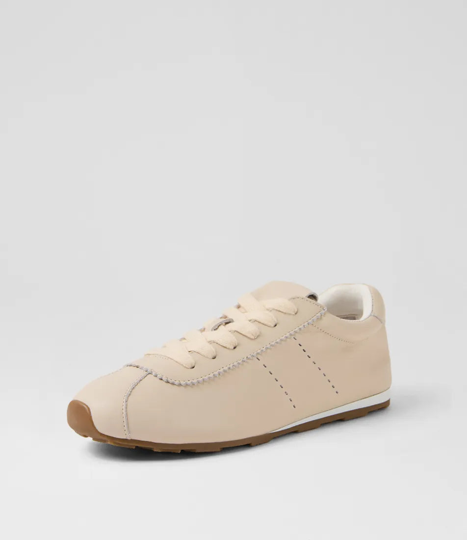 Mollini Mousi Cream Leather Sneakers