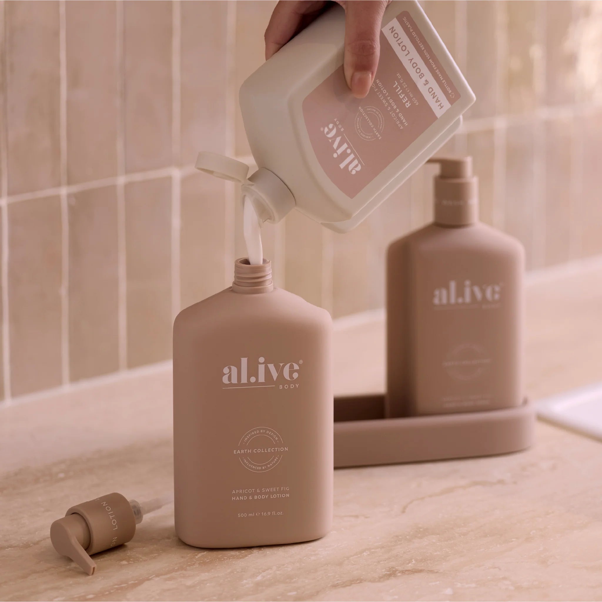 AL.IVE Body 650mL Lotion Refill Apricot & Sweet Fig