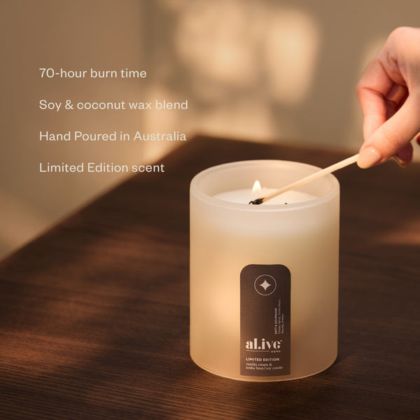 AL.IVE Candle Vanilla Cream & Tonka Bean 330gm