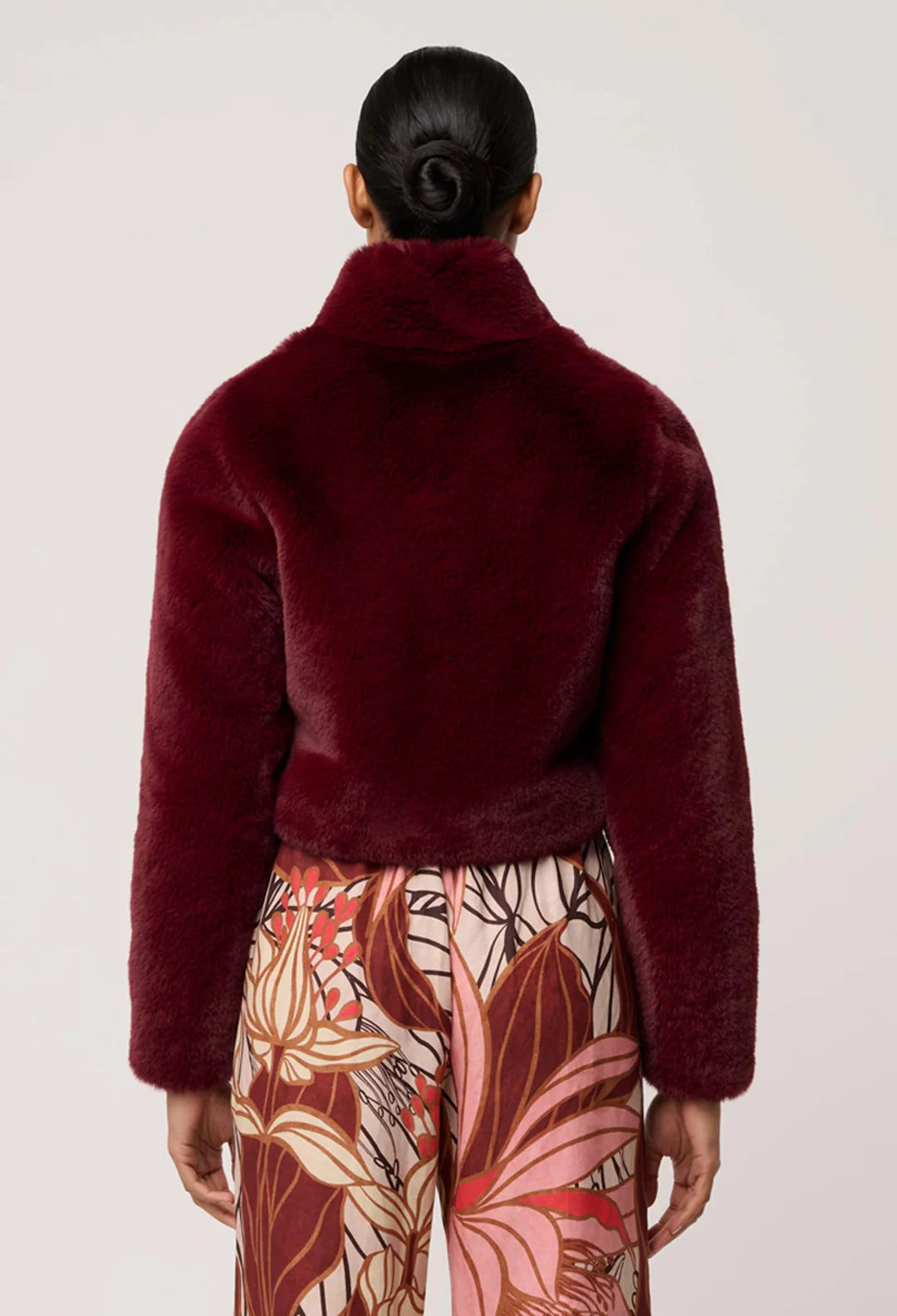Once Was Dawn Faux Cropped Jacket