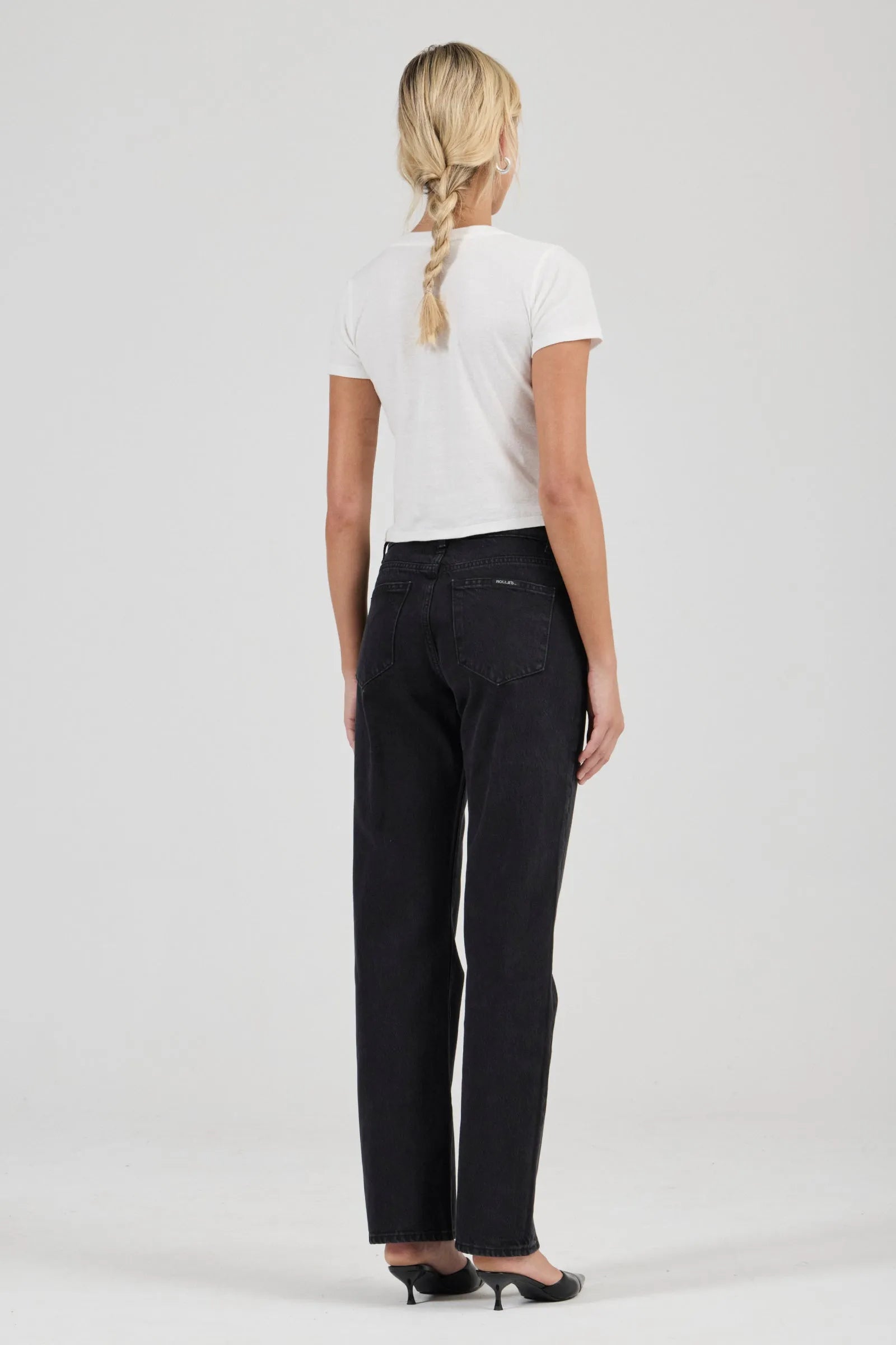 Rollas Meg Straight Vice Washed Black