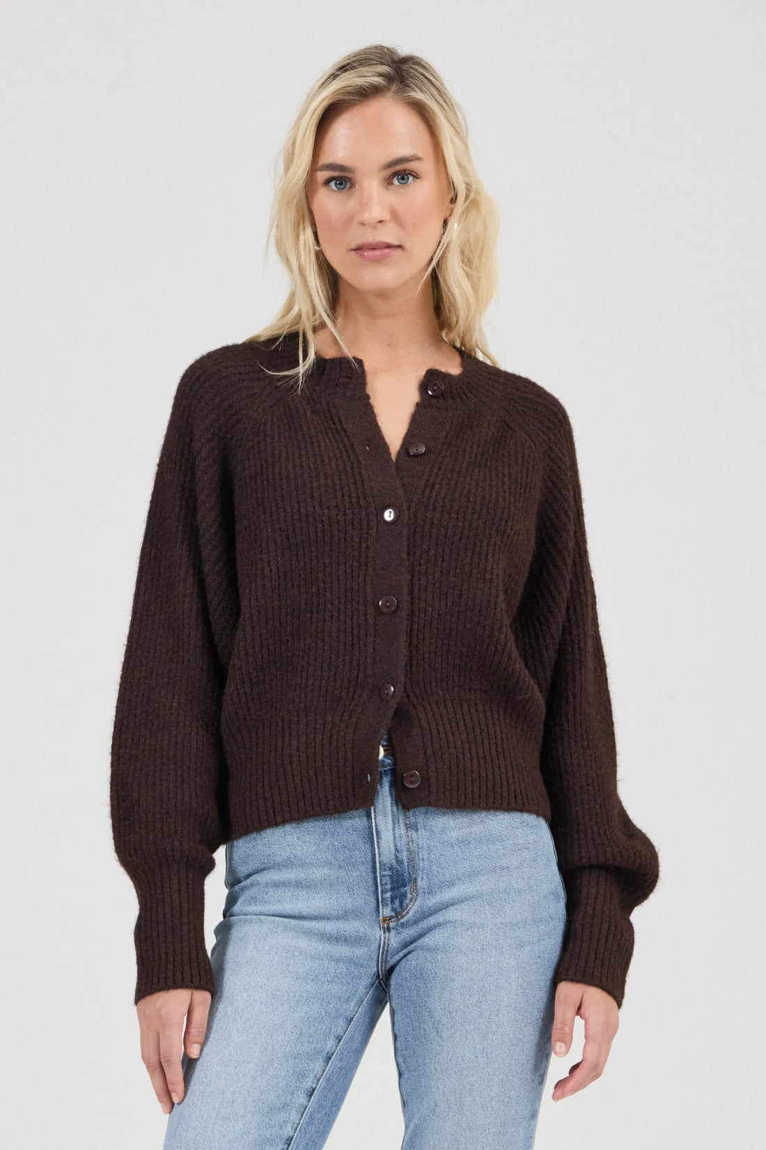 Rollas Duchess Cardigan Chocolate
