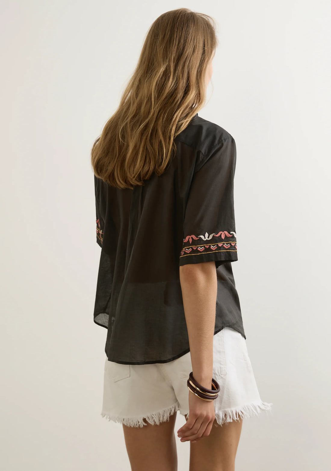 Auguste Vesper Embroidered Blouse Black