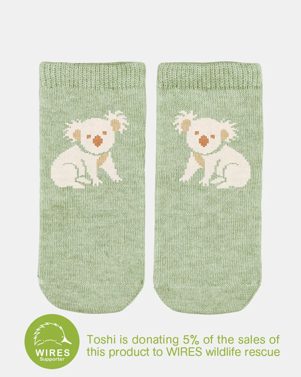 Toshi Organic Socks Ankle Jacquard/Koala