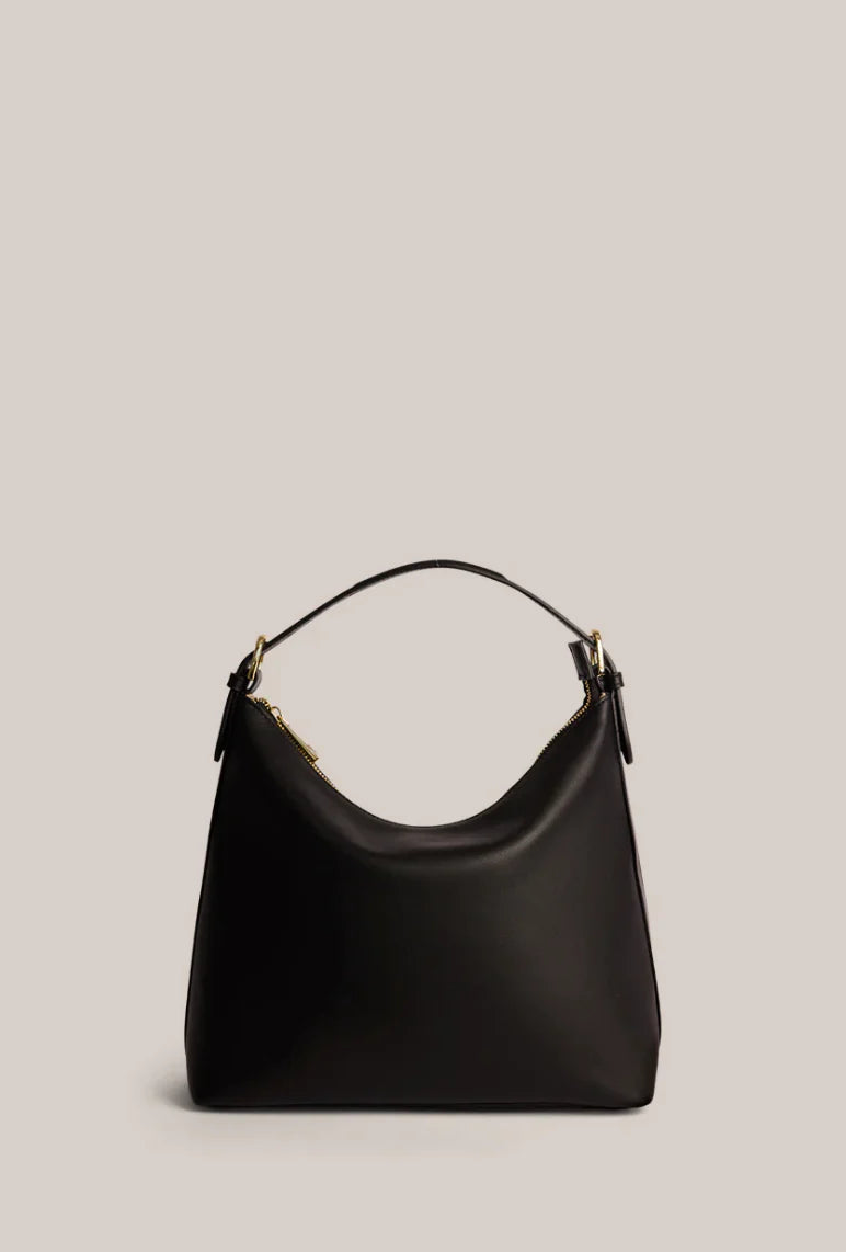 Vestirsi Harper Large Black Leather Hobo