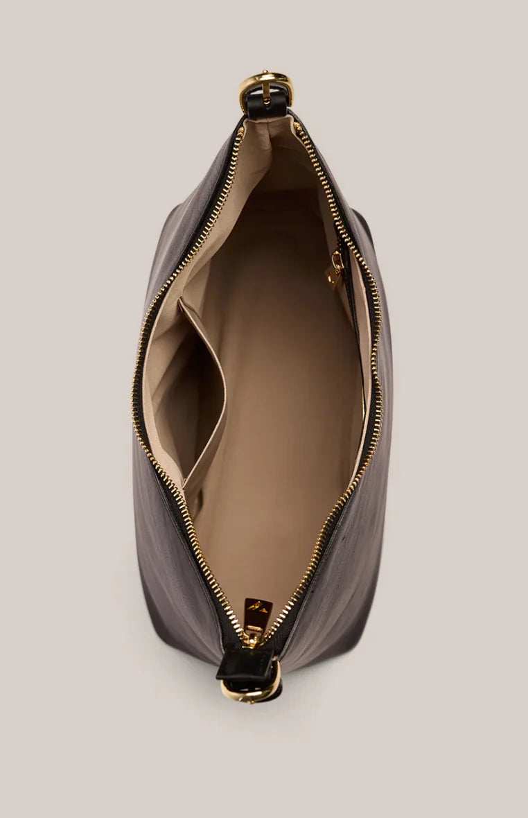 Vestirsi Harper Large Black Leather Hobo