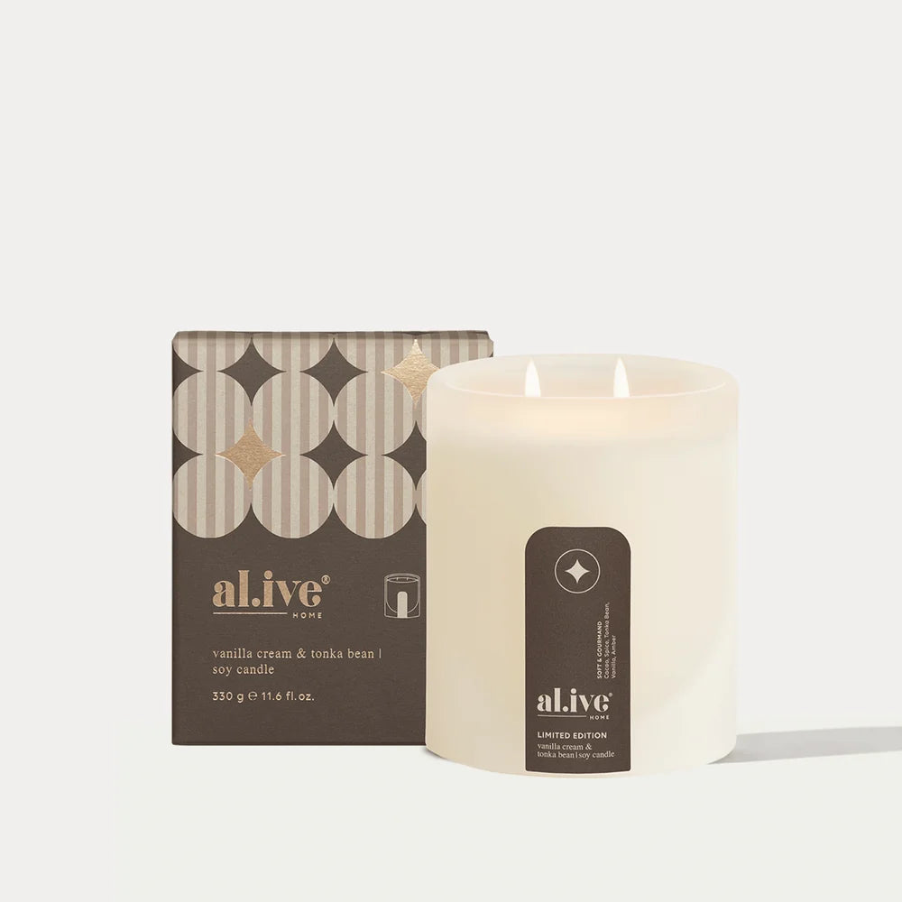 AL.IVE Candle Vanilla Cream & Tonka Bean 330gm