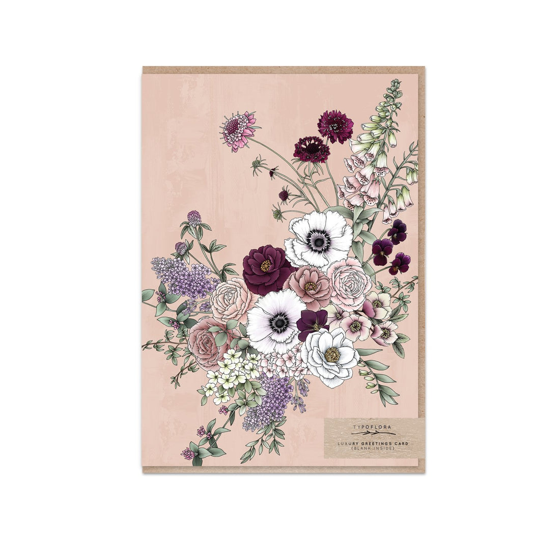 Florist Bouquet Card Dusty Pink