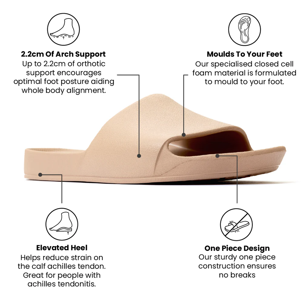 Archies Arch Support Slides Classic Tan