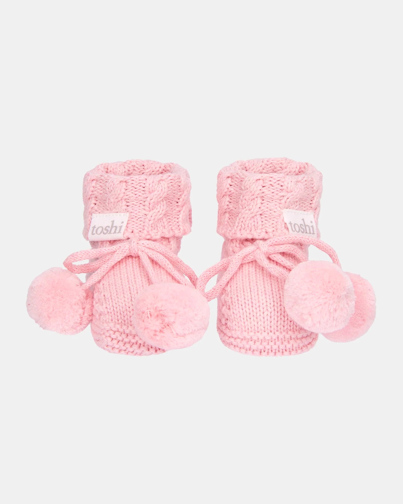 Toshi Organic Baby Booties Yummy Misty Rose