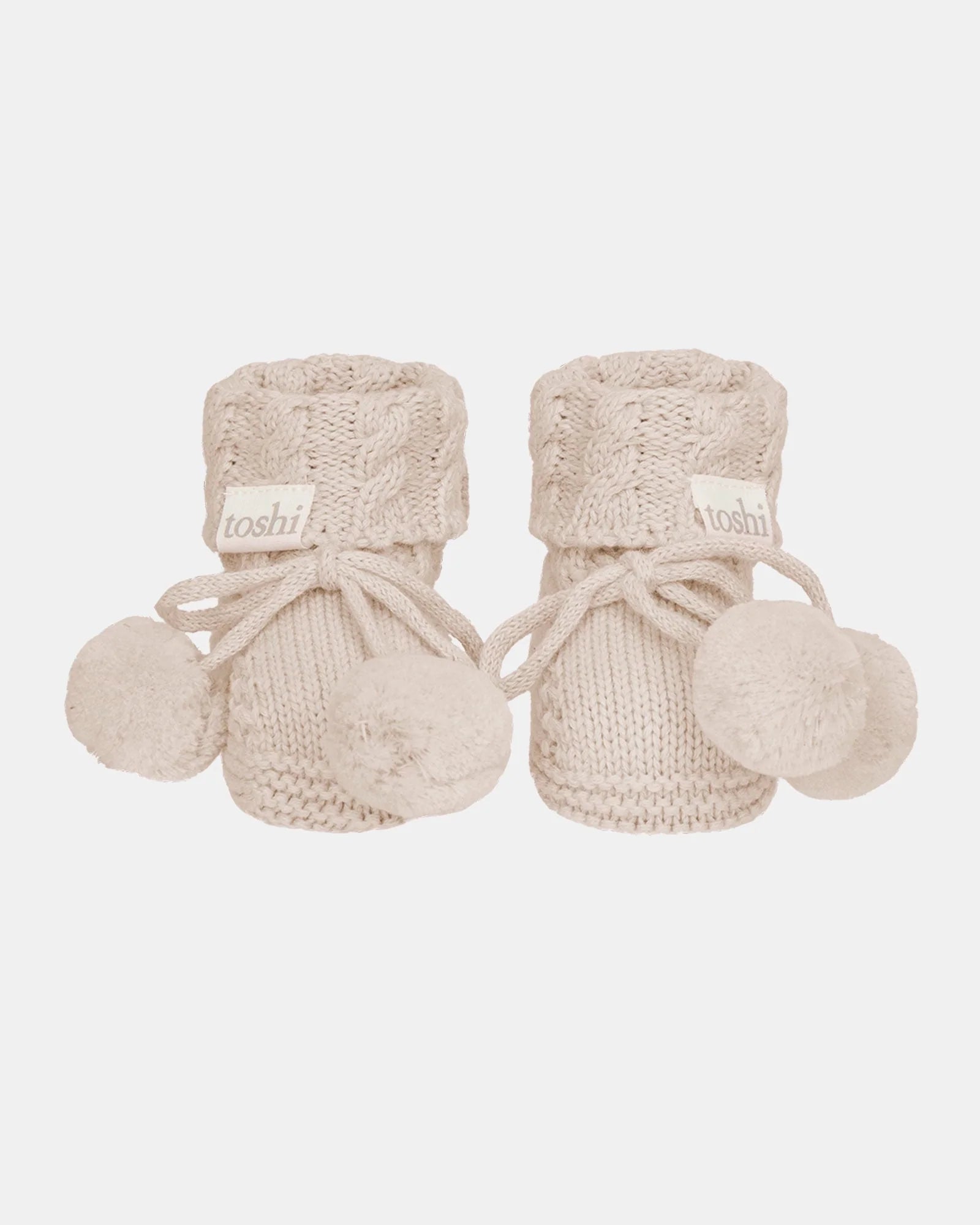 Toshi Organic Baby Booties Yummy Oatmeal