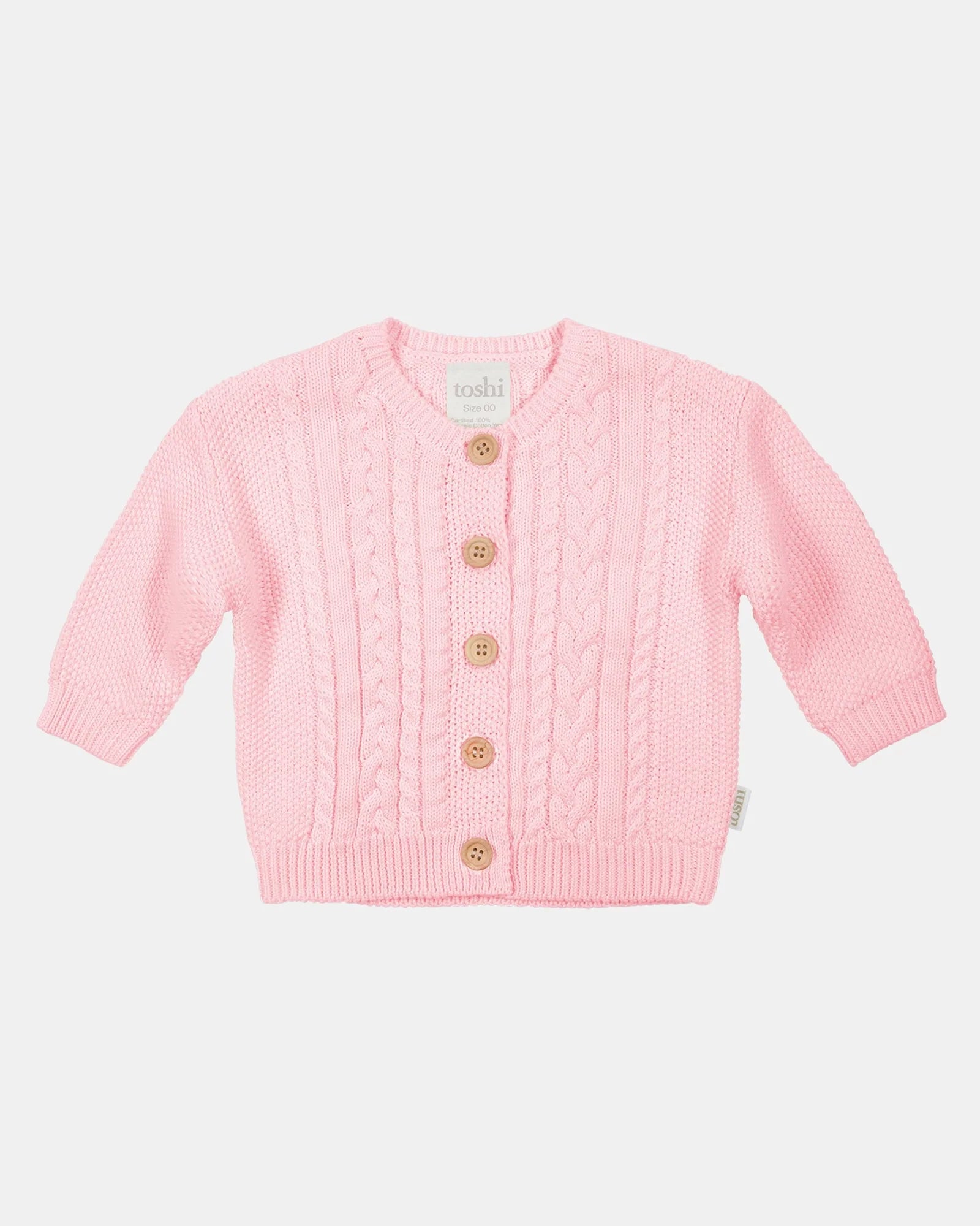 Toshi Organic Cardigan Yummy Misty Rose