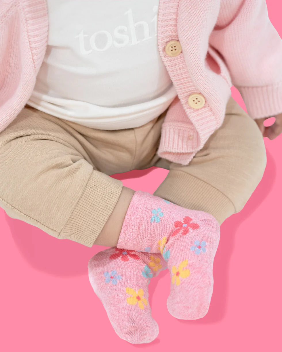 Toshi Organic Socks Ankle Jacquard/Daisy