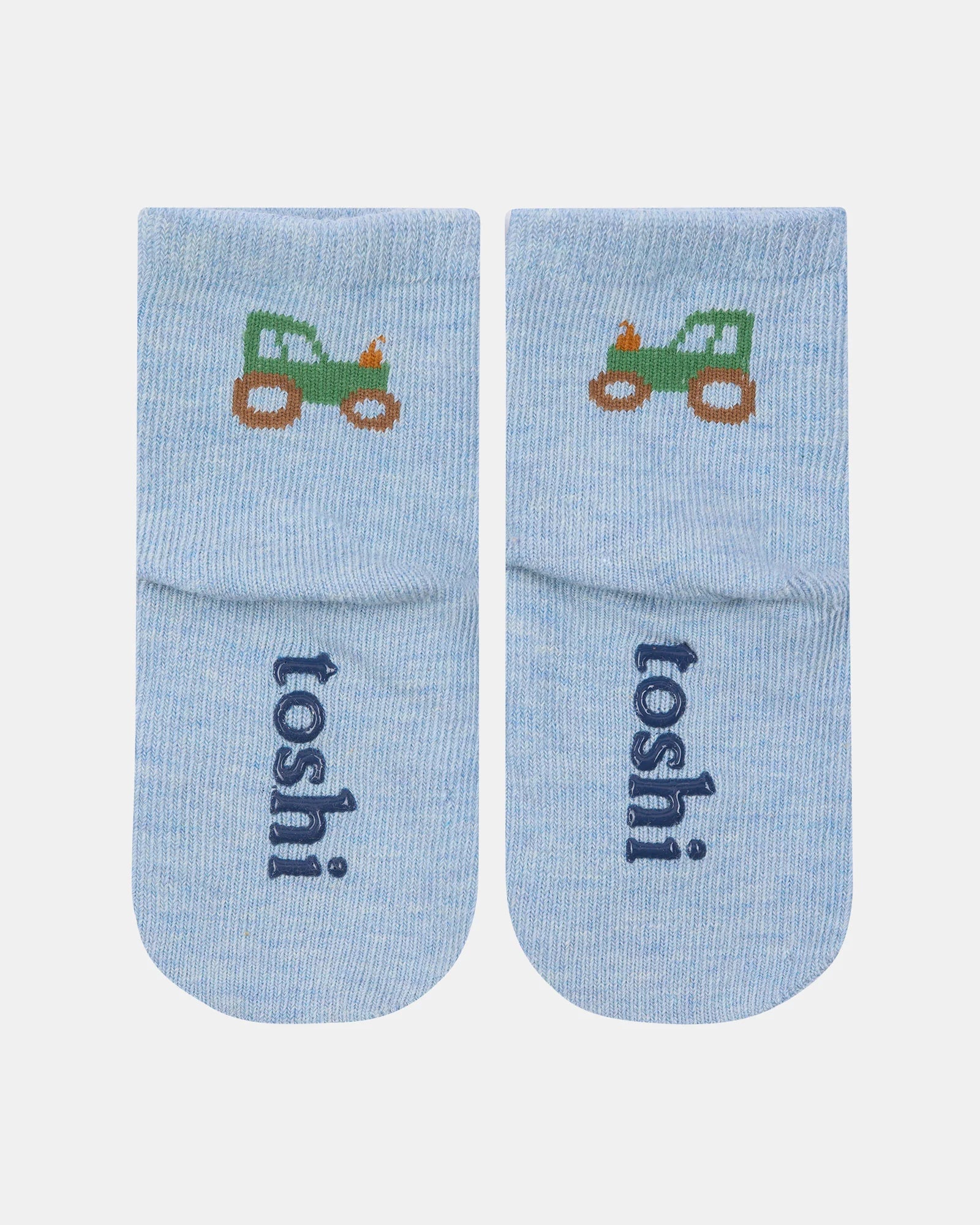 Toshi Organic Blend Socks Jacquard Tiny Tractors