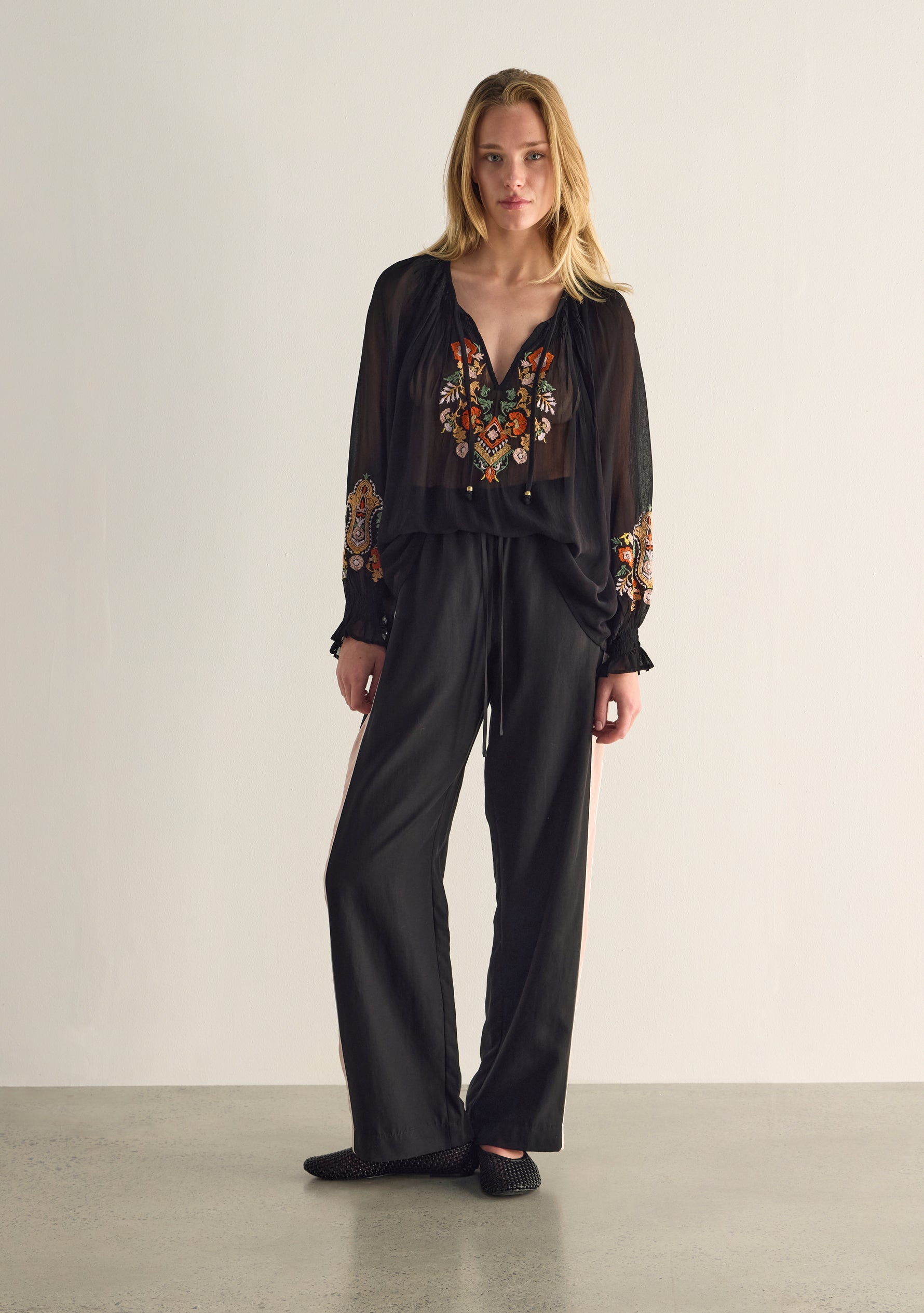 Auguste The Label Olea Blouse Black