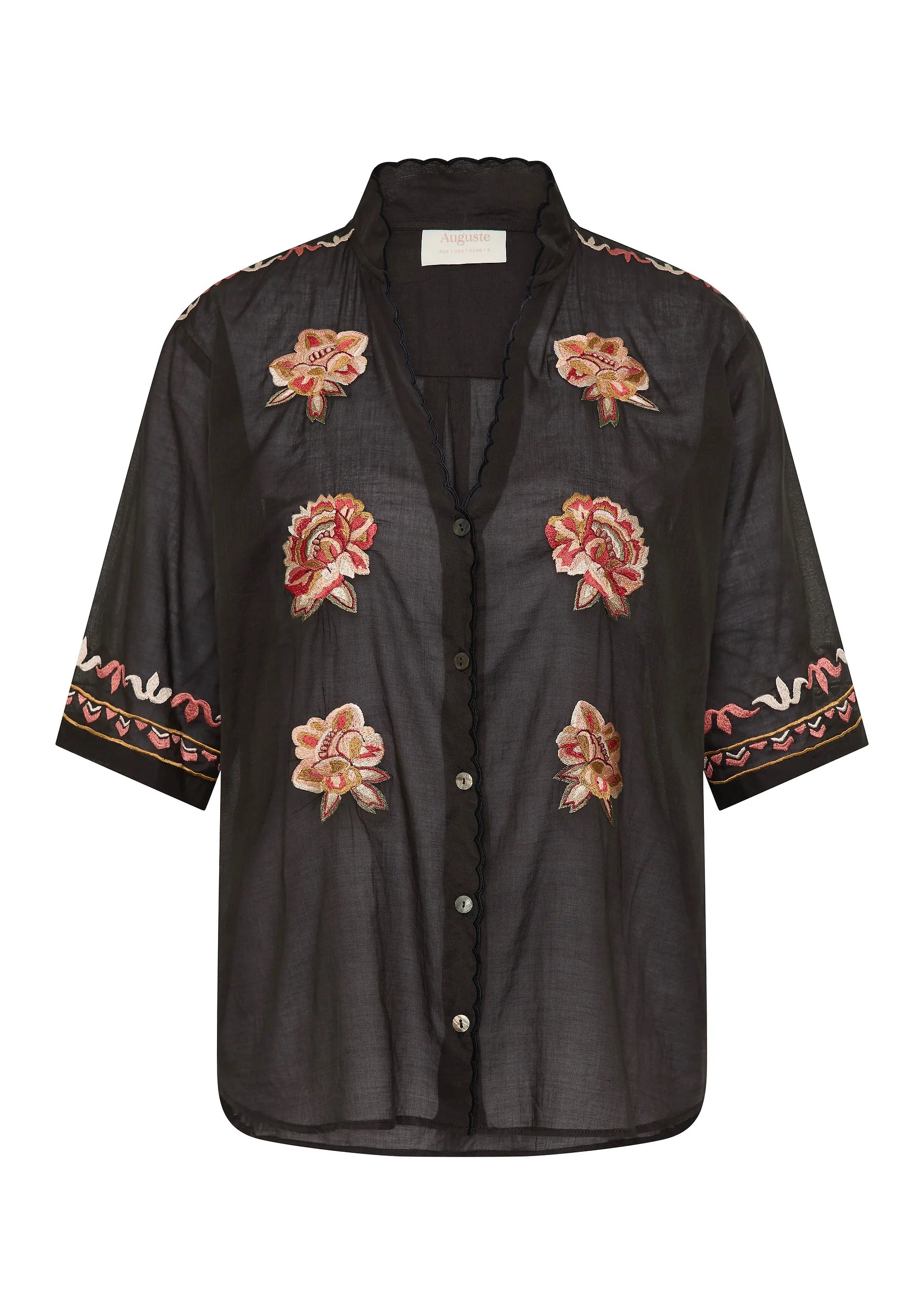 Auguste Vesper Embroidered Blouse Black