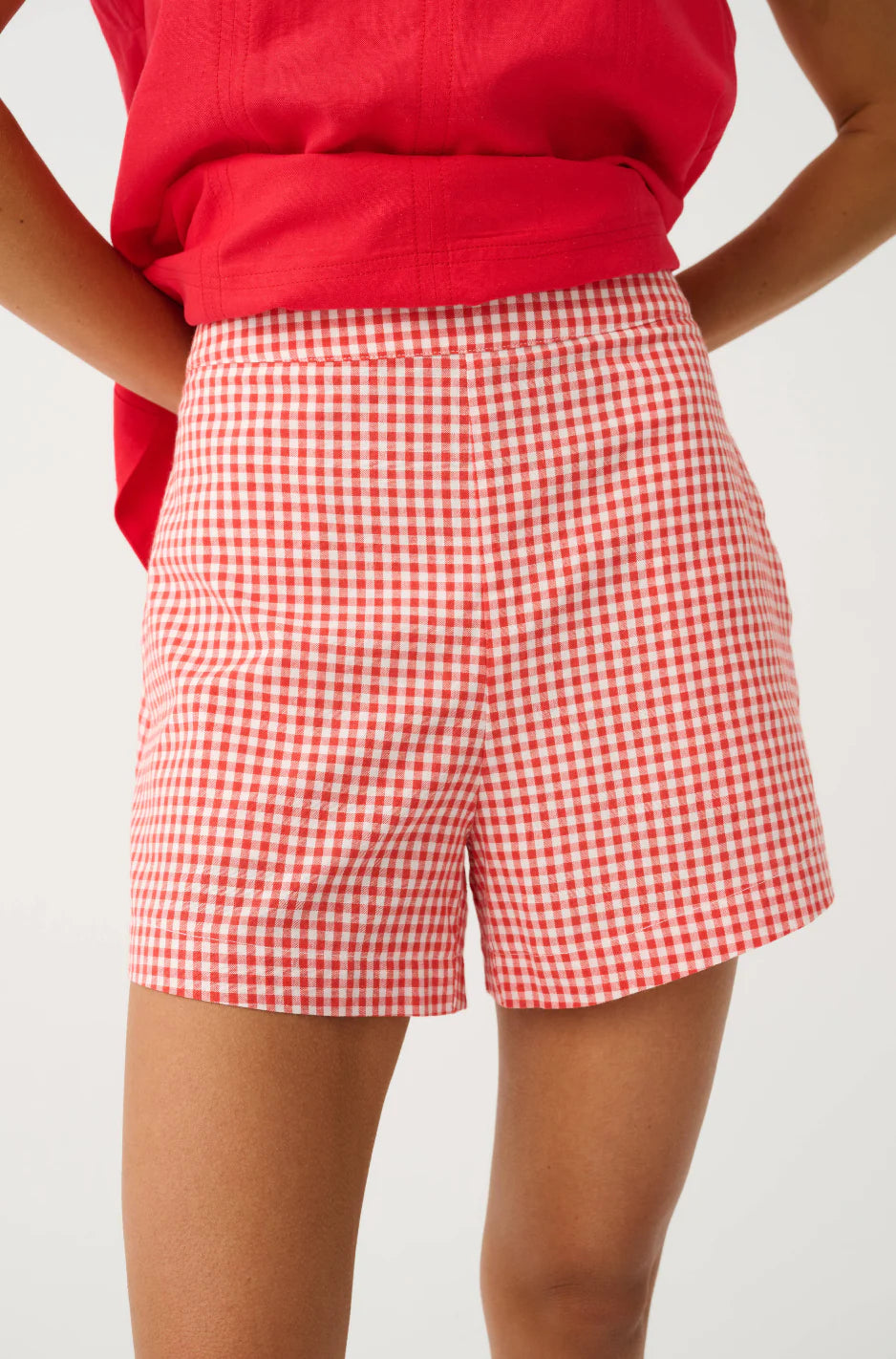 Cartel & Willow Demi Short Mandarin Gingham