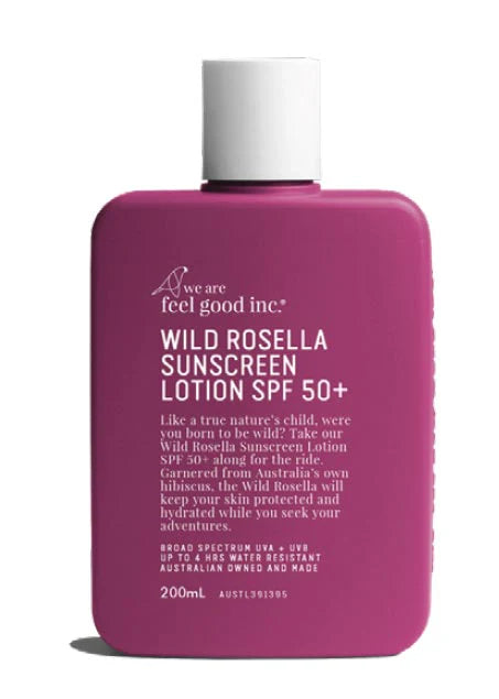 We Are Feel Good Sunscreen Lotion SPF50+ Wild Rosella 200ml