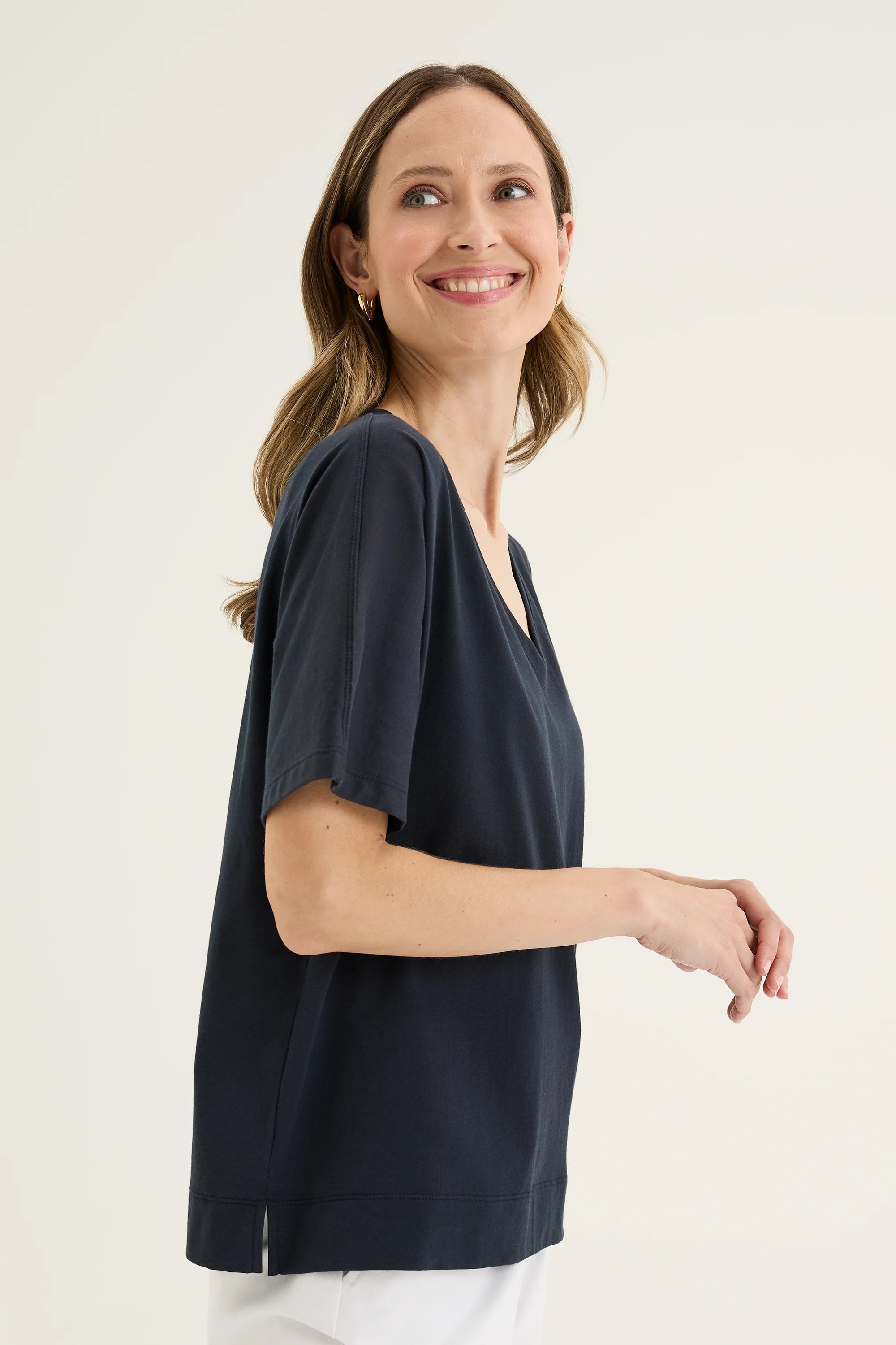 Yarra Trail Glass Tee Navy