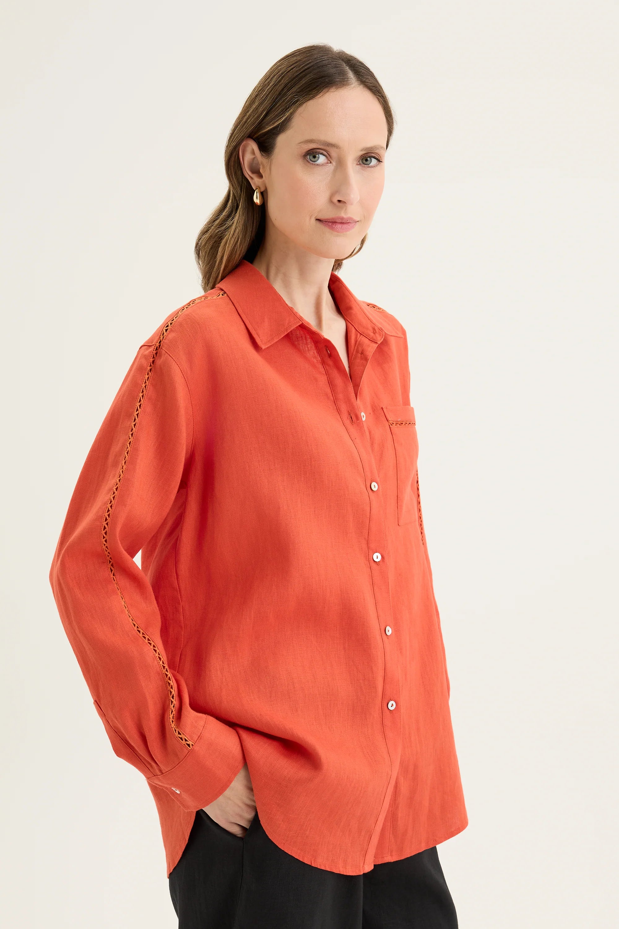 Yarra Trail Tirari Shirt Volcanic