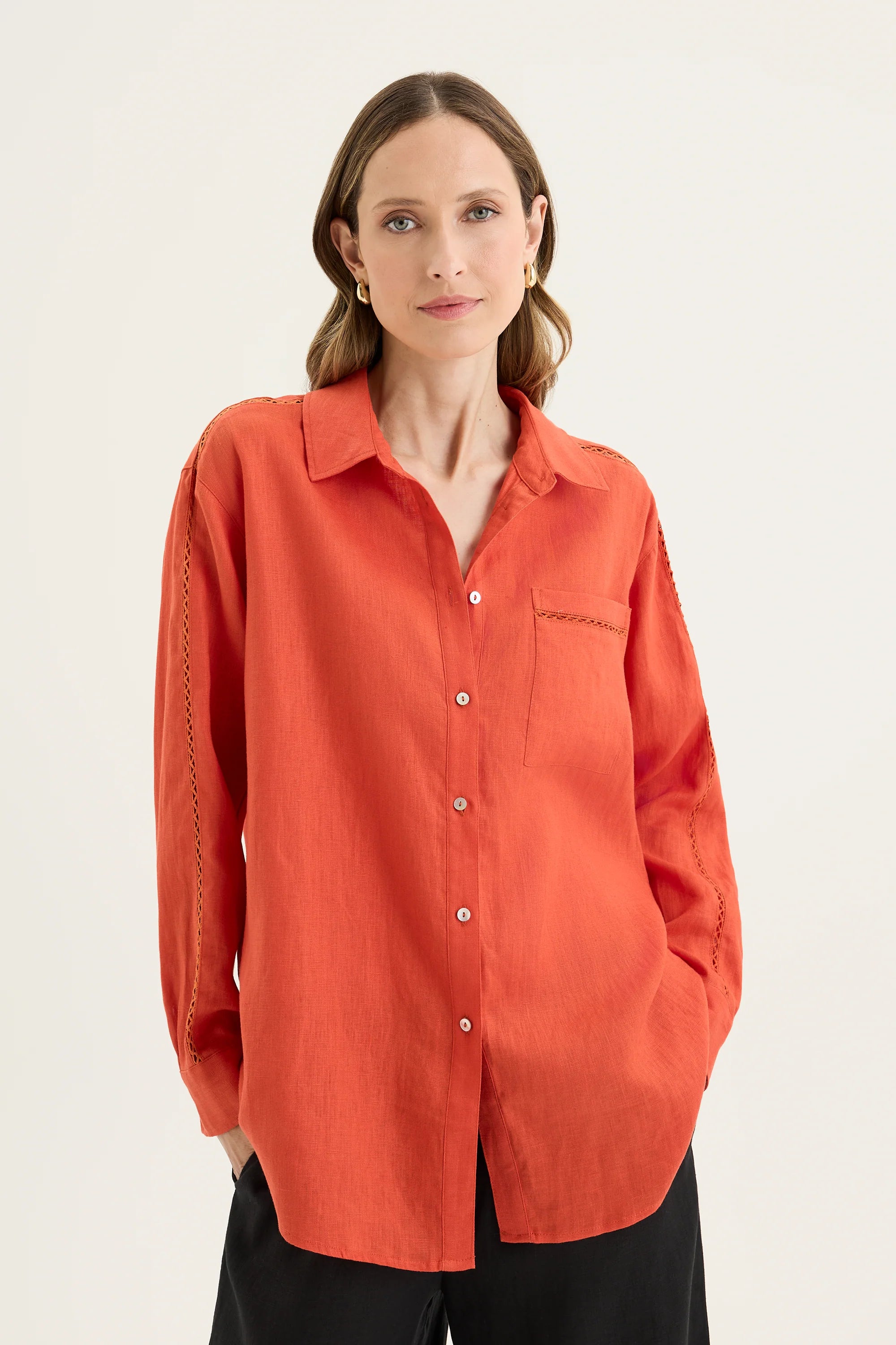 Yarra Trail Tirari Shirt Volcanic