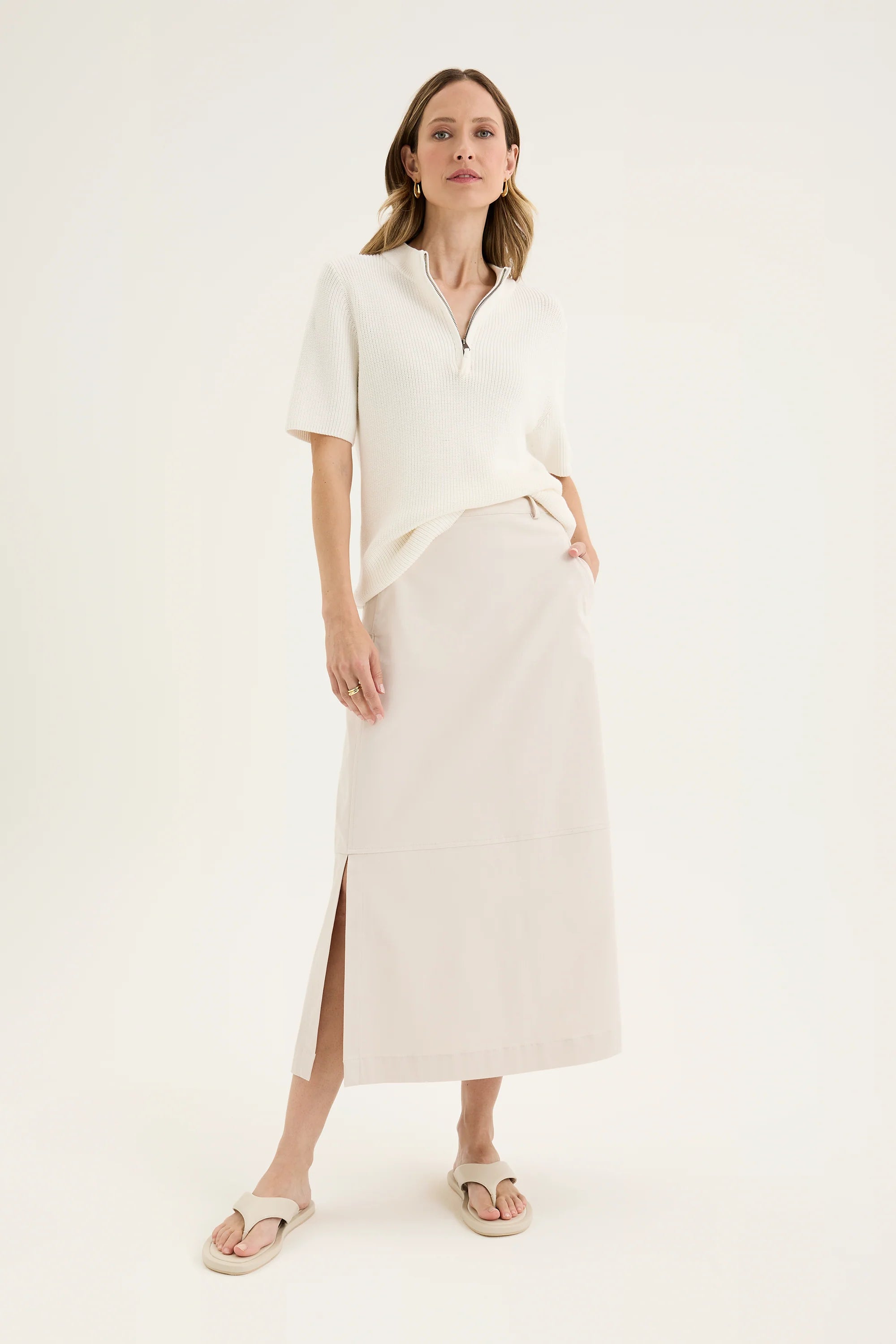 Yarra Trail Cordon Knit Ecru