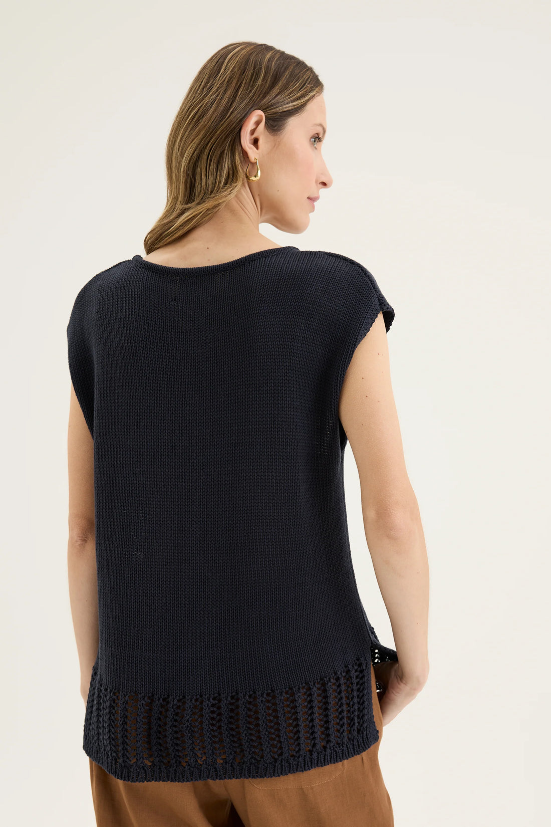 Yarra Trail Uncinetto Knit Navy