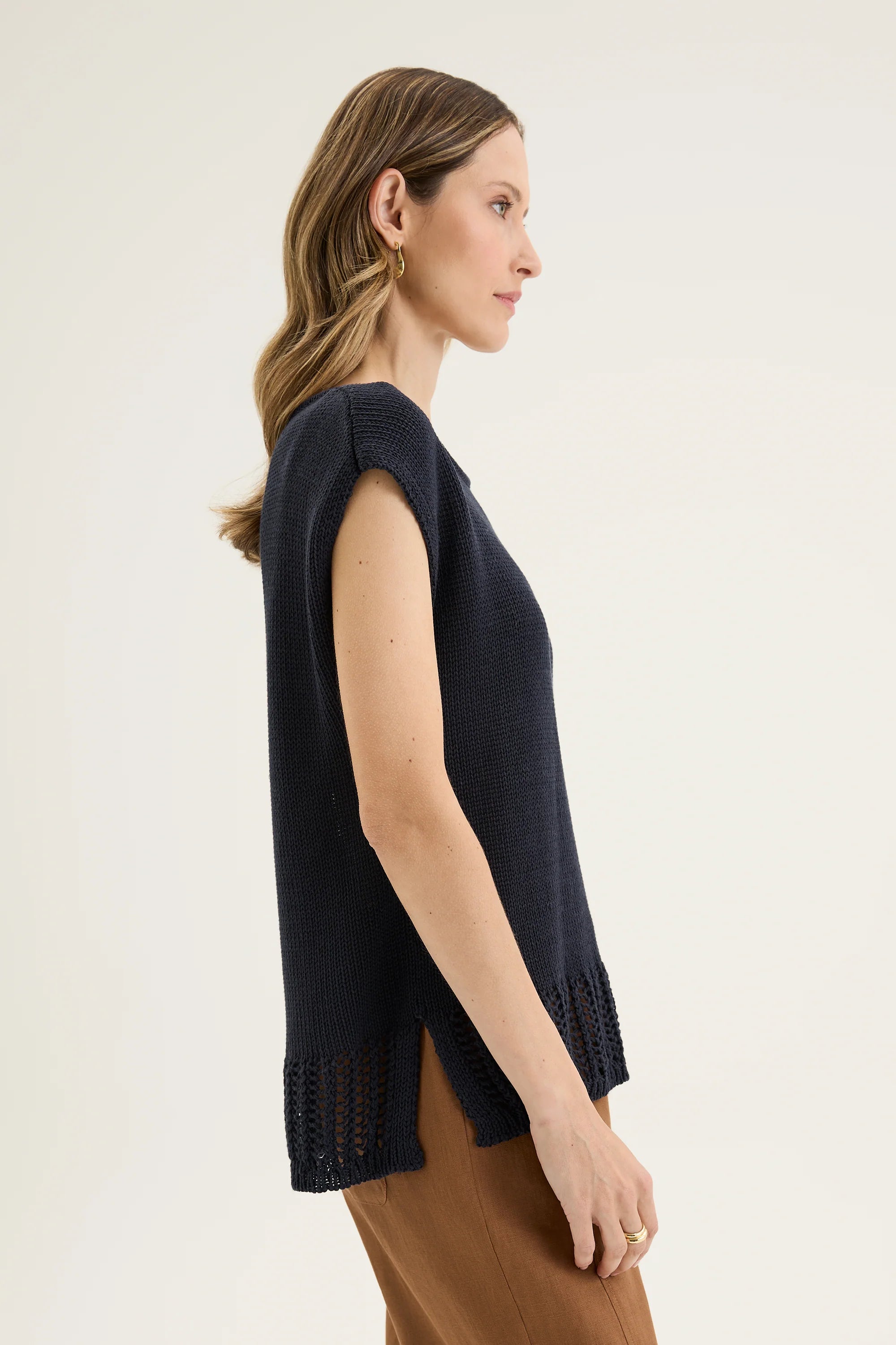 Yarra Trail Uncinetto Knit Navy