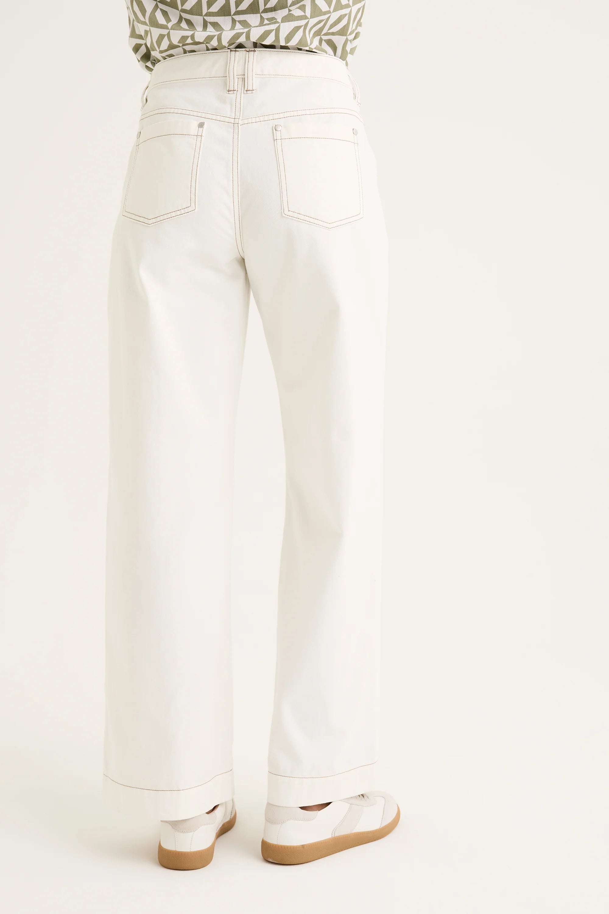 Yarra Trail Briar Wide Leg Jean Ecru