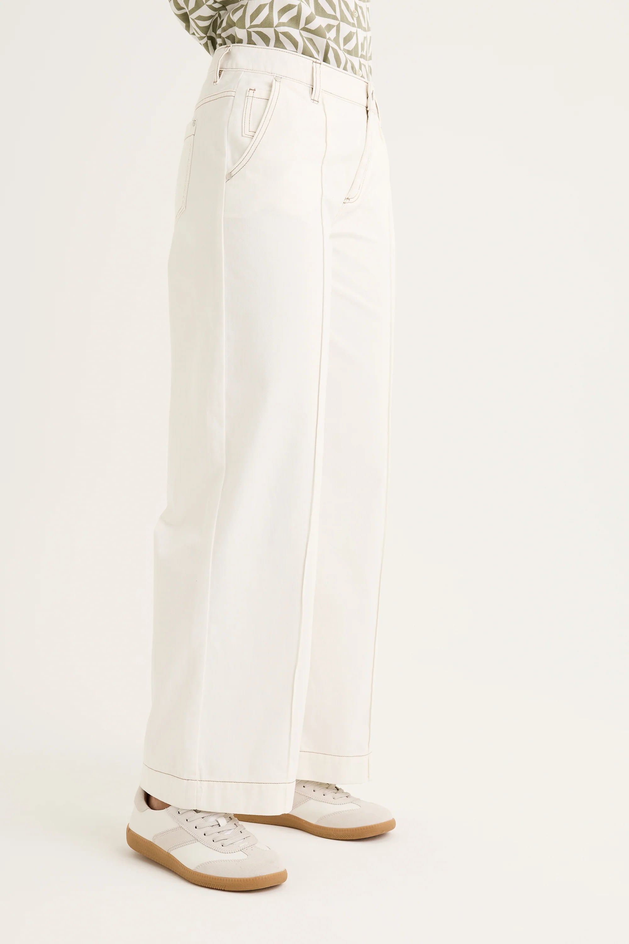 Yarra Trail Briar Wide Leg Jean Ecru