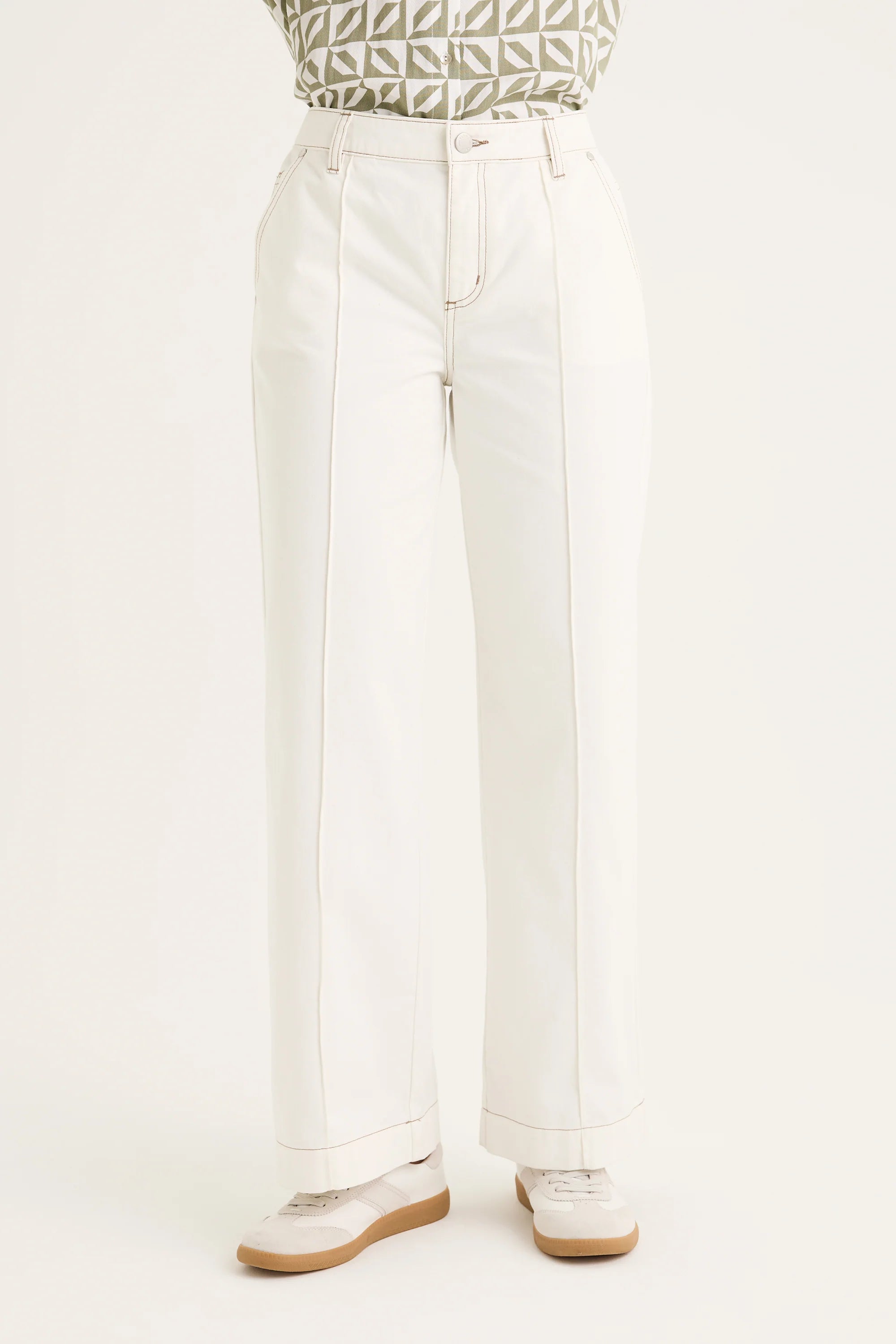 Yarra Trail Briar Wide Leg Jean Ecru