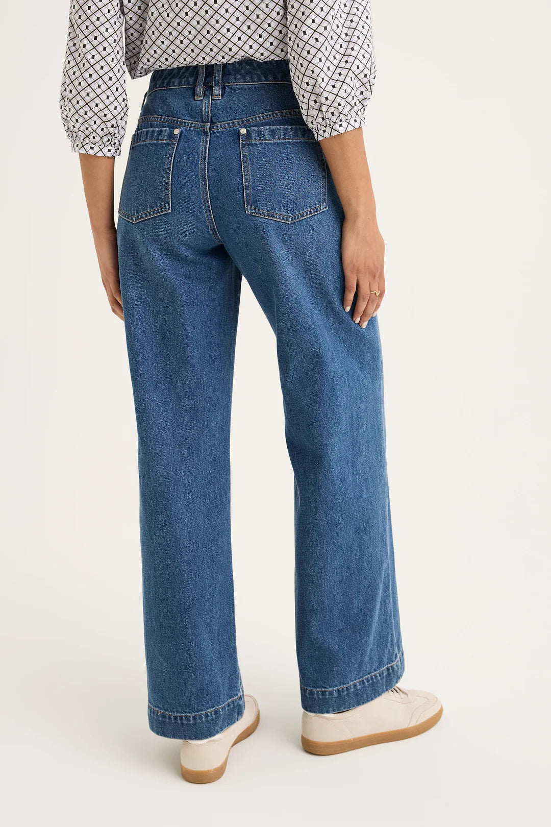 Yarra Trail Envy Wide Leg Jean Mid Wash