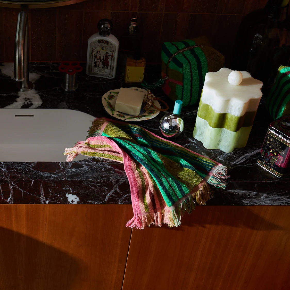 Sage x Clare Nicolette Face Washer Set Juniper