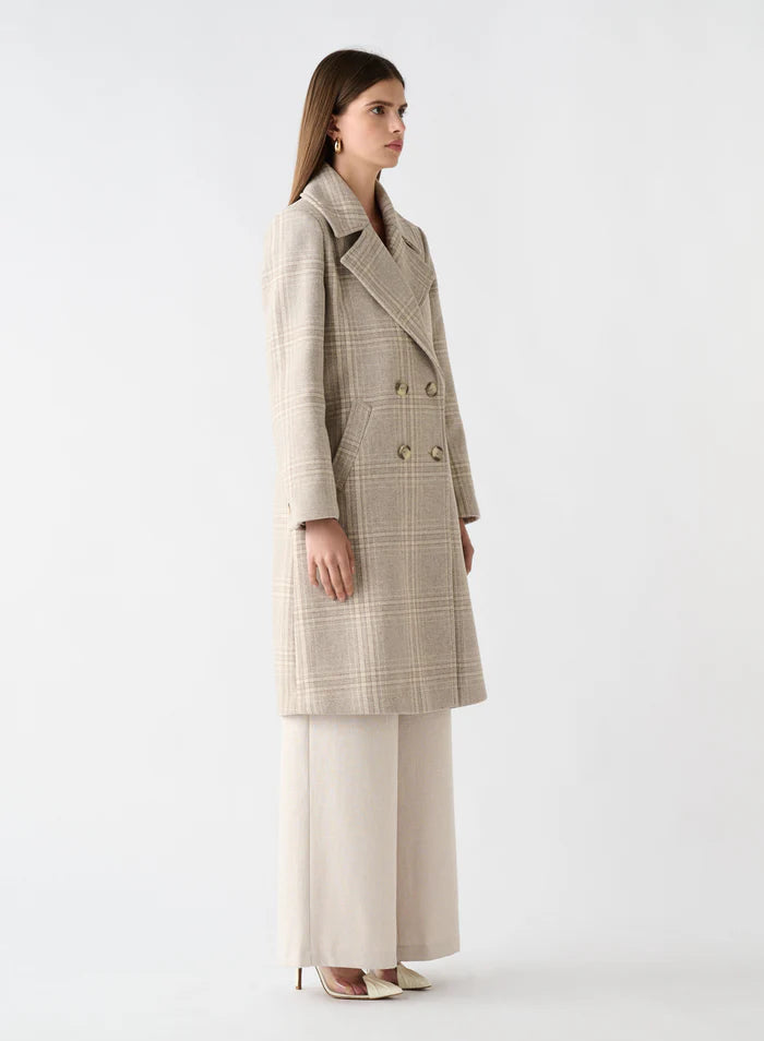 Esmaee Edition Coat Cream Check