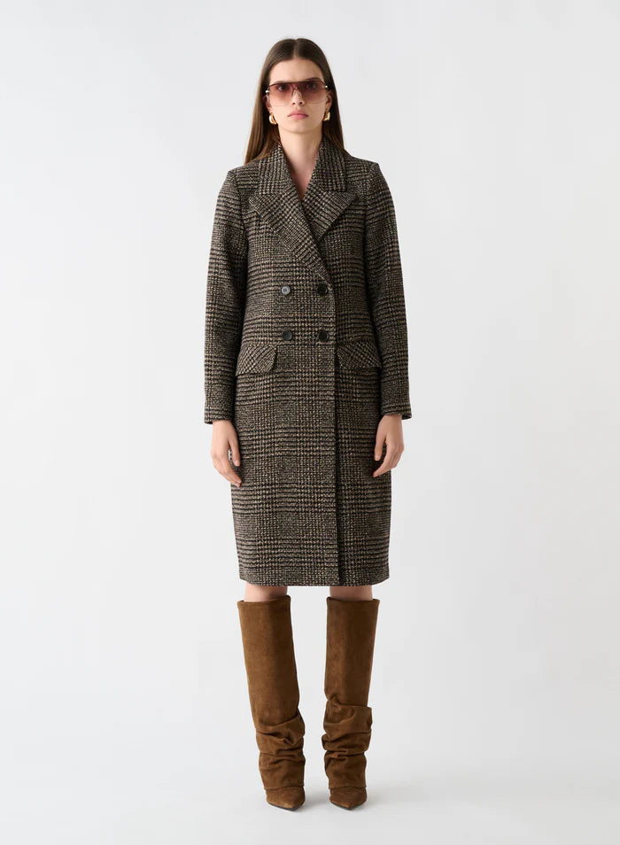 Esmaee Roam Tweed Coat Mocha