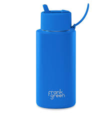Frank Green Ceramic Reusable Bottle With Straw Blue Lagoon 34oz/1,000ml