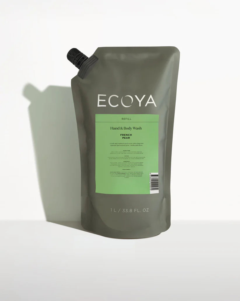 Ecoya Hand & Body Wash 1L Refill French Pear