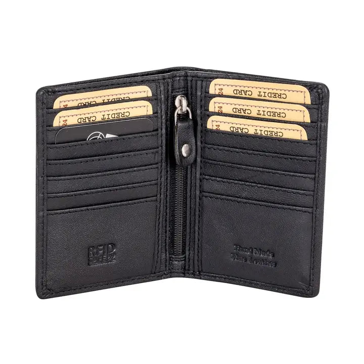 Greenwood Leather Card Holder Wallet RFID Black