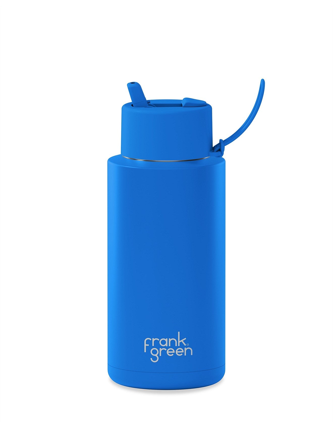 Frank Green Ceramic Reusable Bottle With Straw Blue Lagoon 34oz/1,000ml