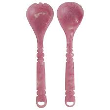 Sage x Clare Wilkie Salad Servers Fuchsia