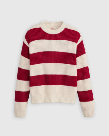 Levis Rocket Sweater Charlotte Stripe Scarlet