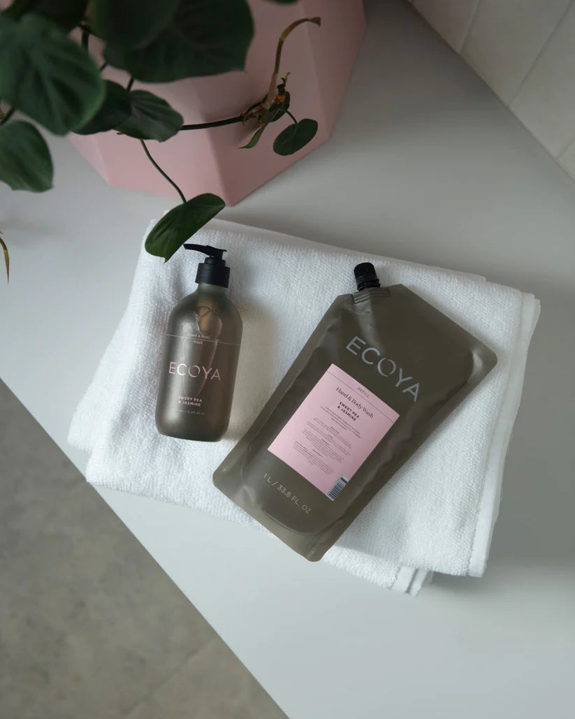 Ecoya Hand & Body Wash 1L Refill Sweet Pea & Jasmine
