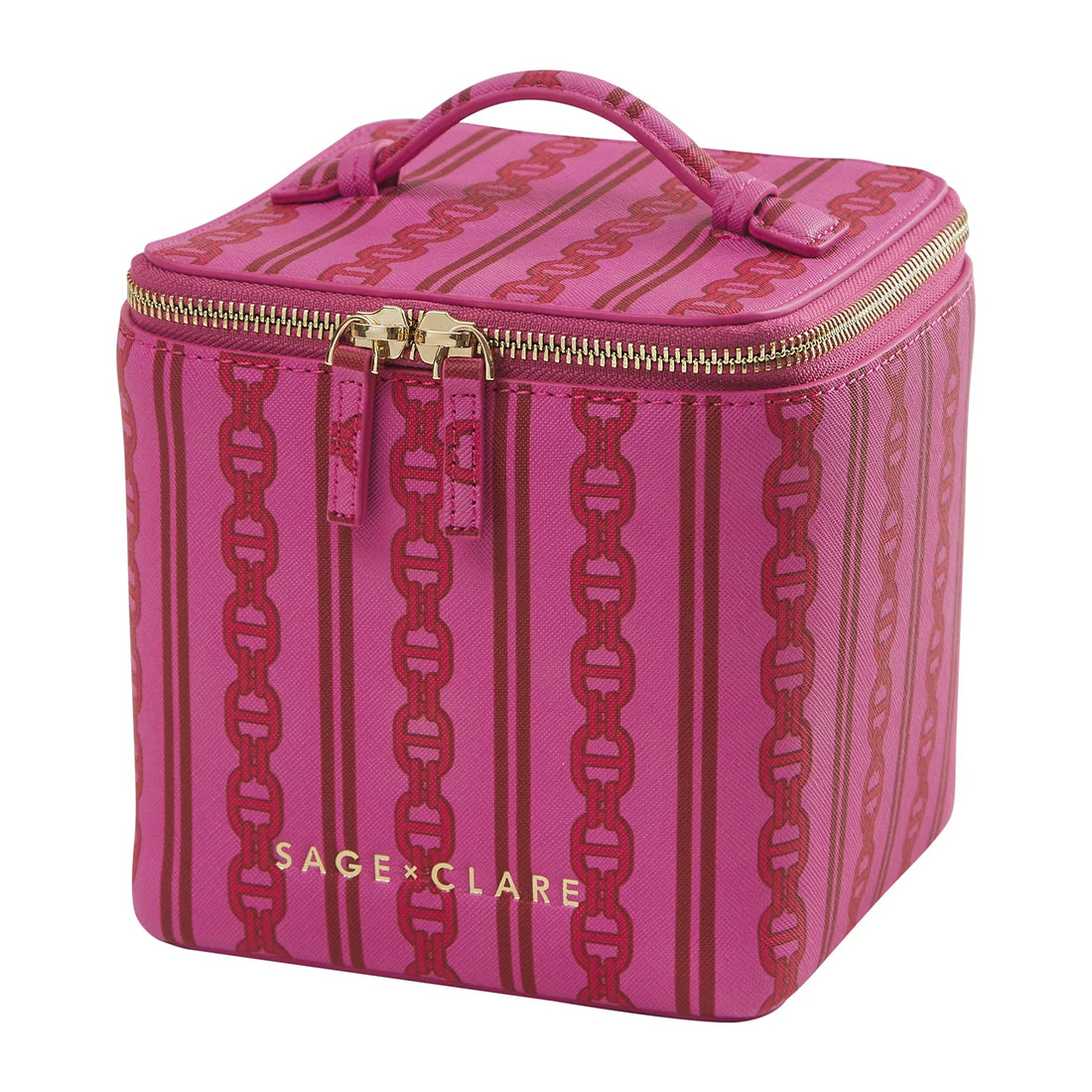 Sage X Clare Acadia Cosmetic Case Fuchsia