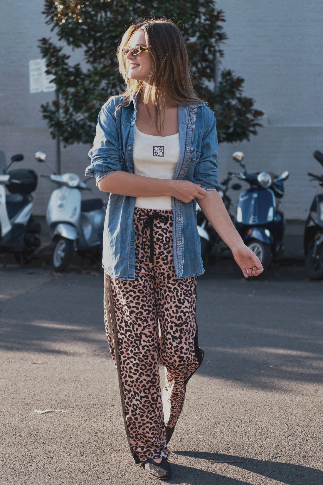 Adeline Pant Natural Leopard