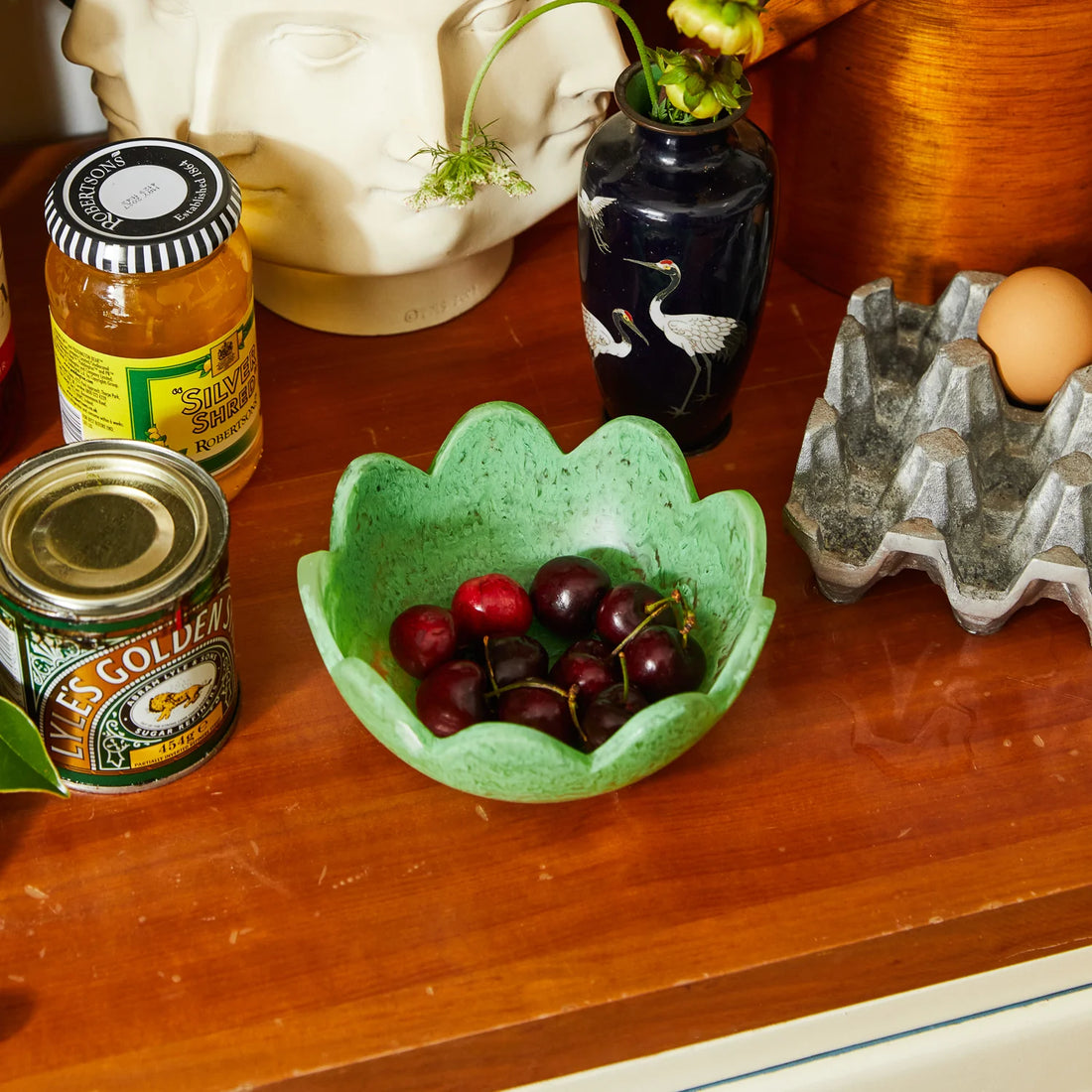 Sage x Clare Petal Bowl Emerald