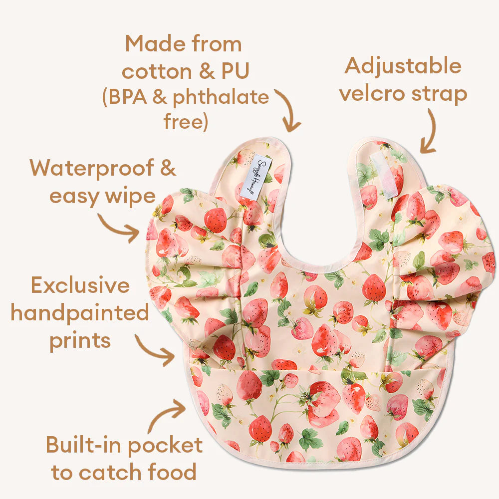 Snuggle Hunny Strawberry Frill Snuggle Bib