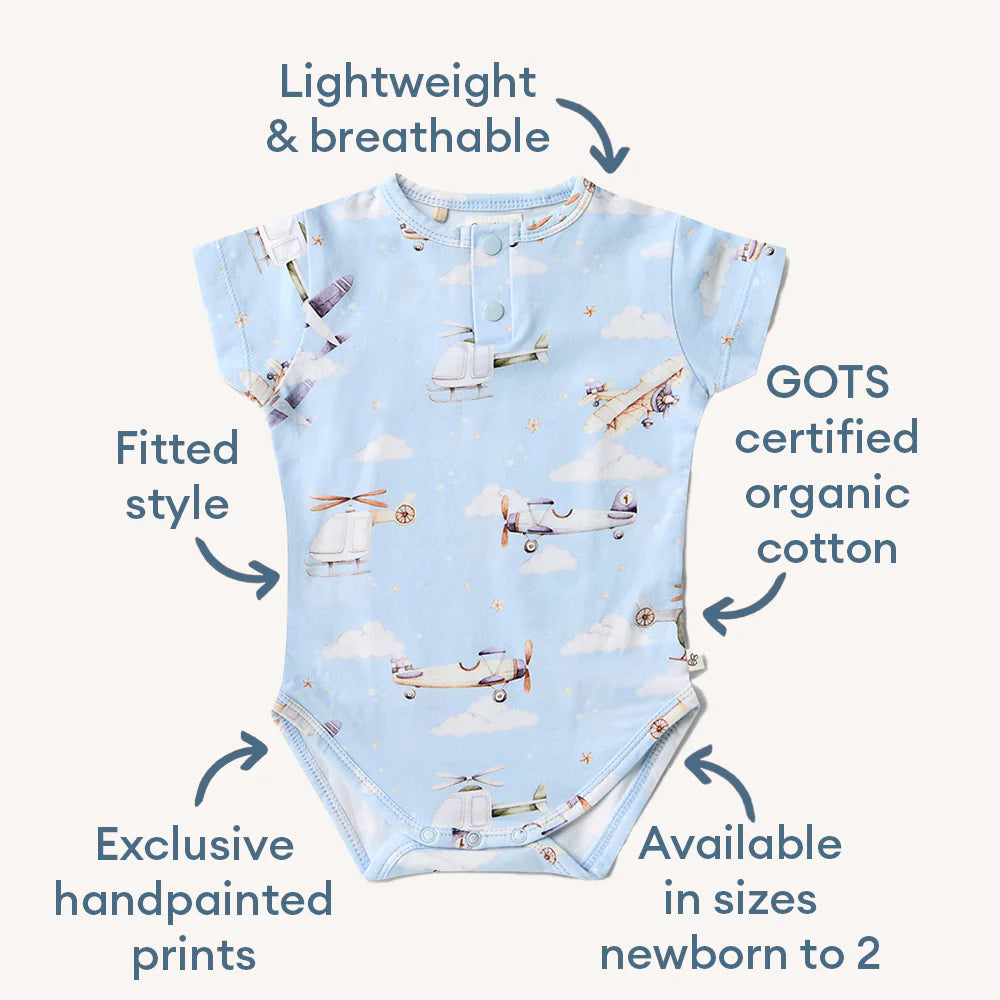 Snuggle Hunny Taking Flight Organic Bodysuit