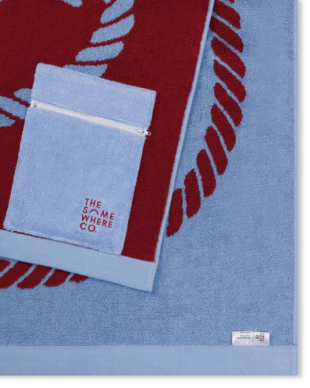 The Somewhere Co Buckle Up Premium Cotton Beach Towel
