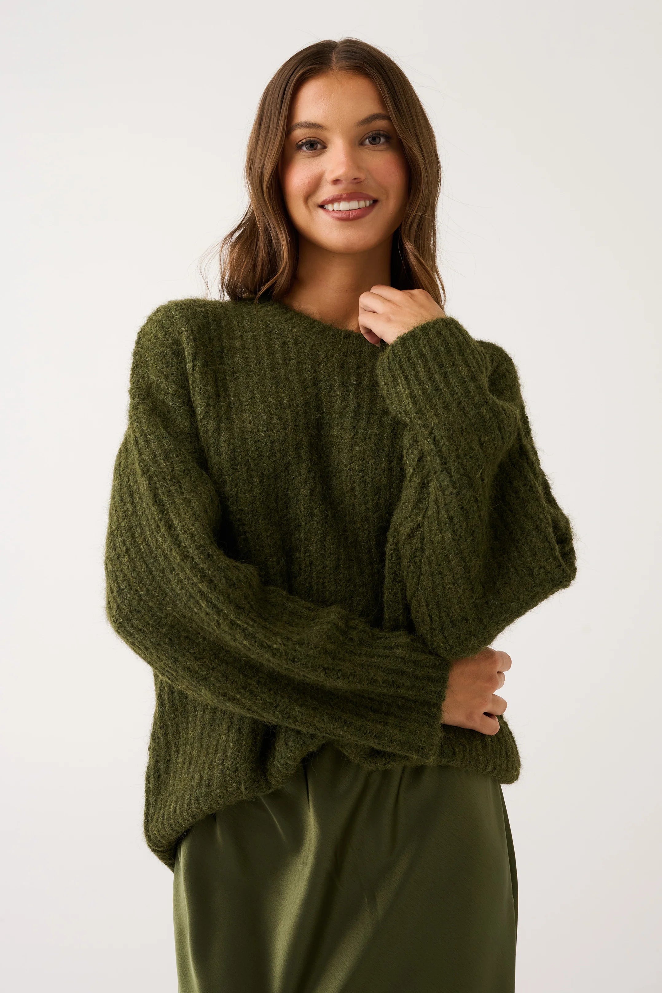 Cartel & Willow Lorenza Knit Khaki