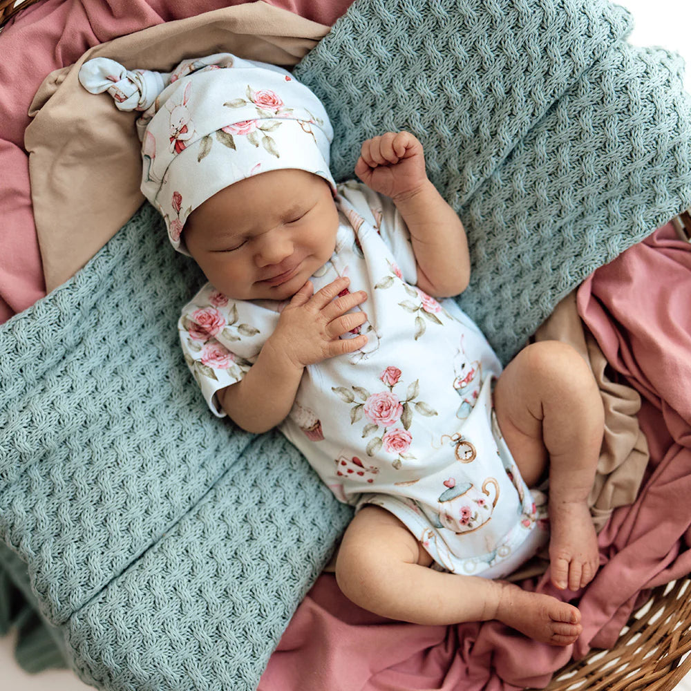 Snuggle Hunny White Rabbit Organic Bodysuit